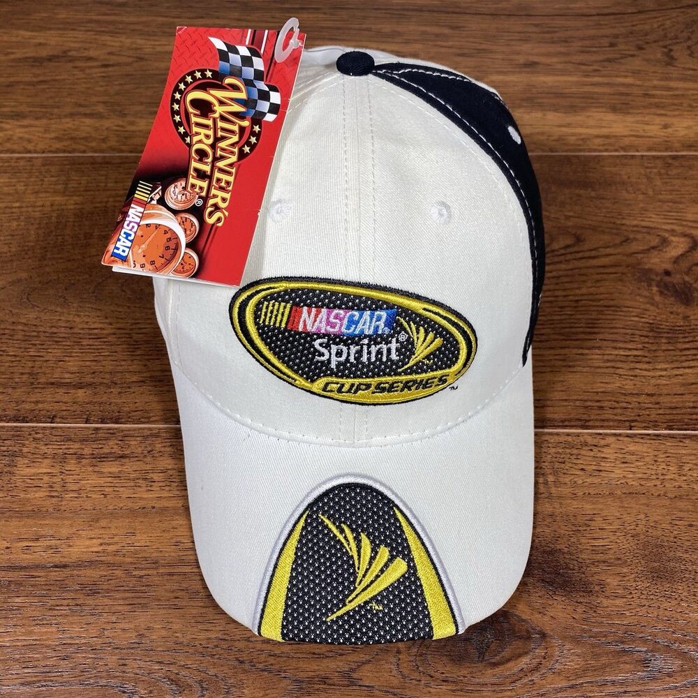 Winner's Circle NASCAR Sprint Cup Ball Cap Strapback One-Size Black White New*